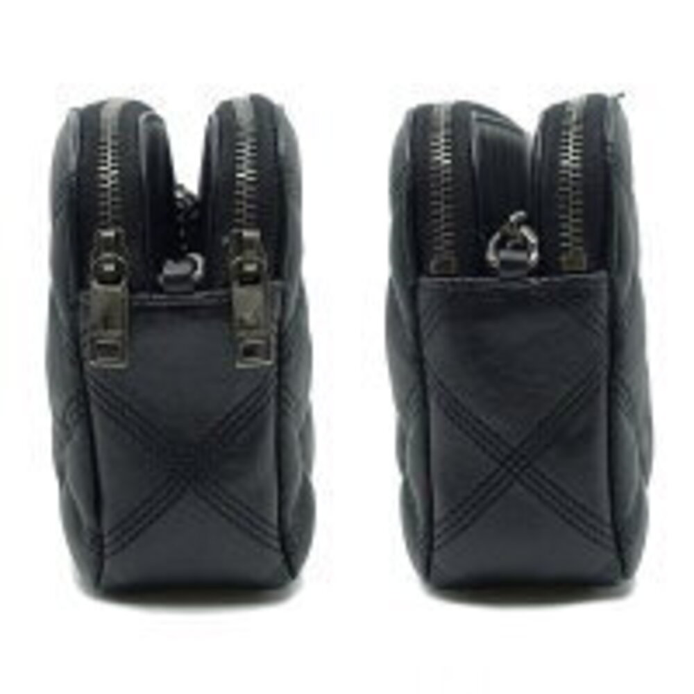 Saint Laurent Becky Double Zip Clutch Chain Shoulder Bag Leather Black - Picture 4 of 6